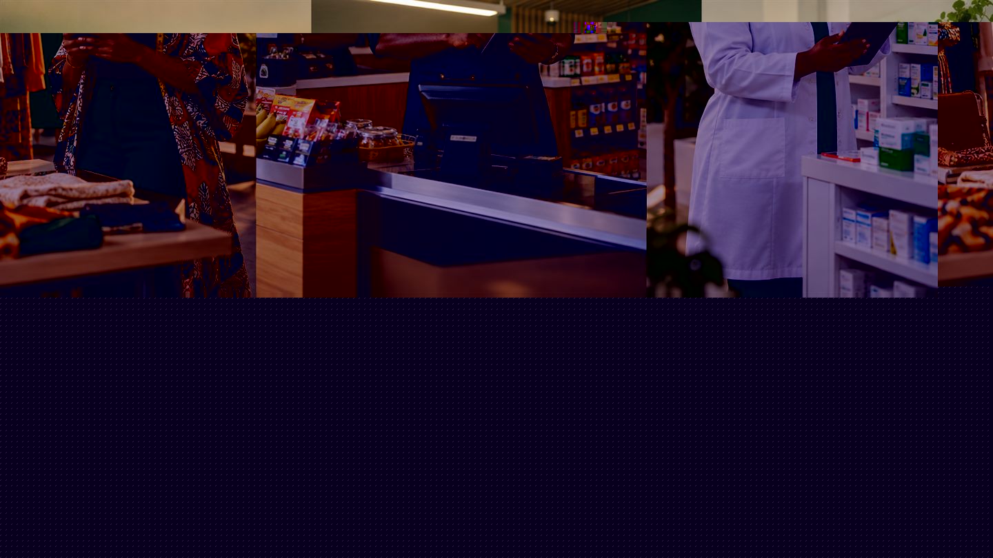 Nigerian boutique, mini-mart and pharmacy owners managing their shops